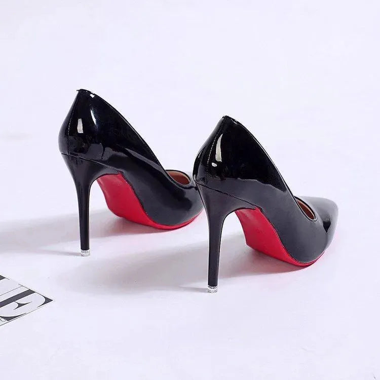 Elegant Platform Stiletto Pumps for Women – Pointed-Toe High Heels with Smooth Finish in Three Heel Heights