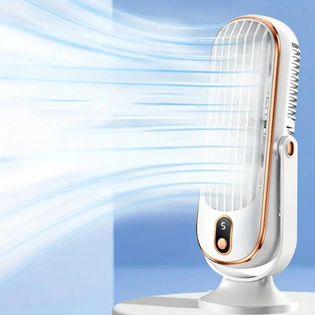 Mini desktop air cooler fan in white