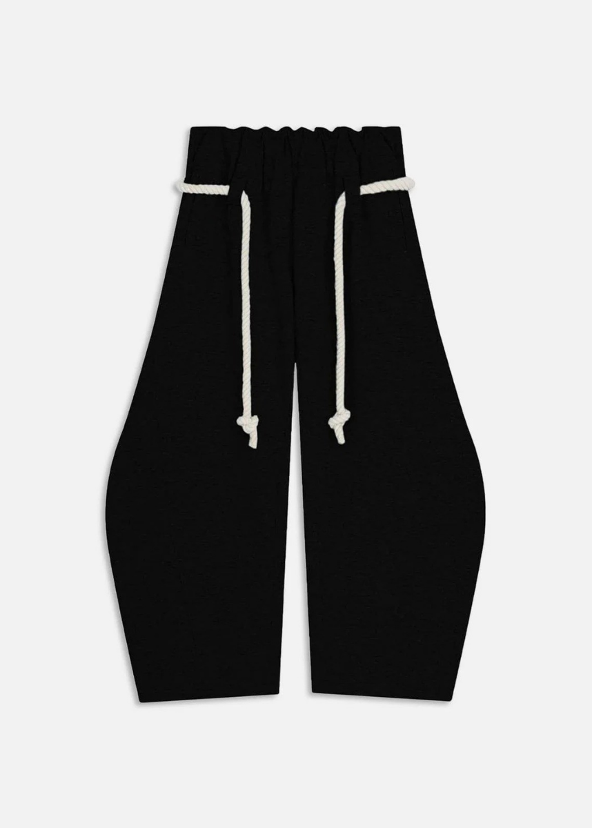 Modern Barrel Leg Sweatpants for Women – Chic High-Rise Joggers with Adjustable Elastic Waist & Deep Pockets