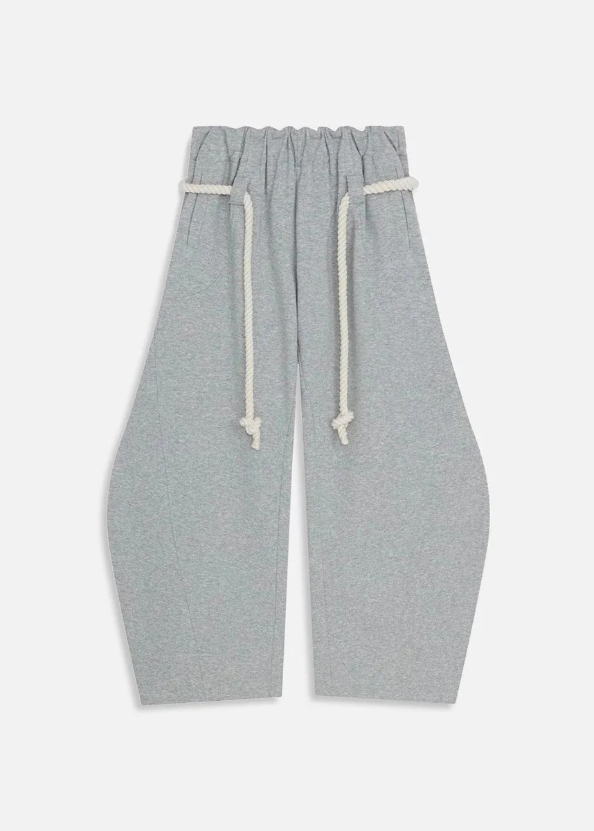 Modern Barrel Leg Sweatpants for Women – Chic High-Rise Joggers with Adjustable Elastic Waist & Deep Pockets