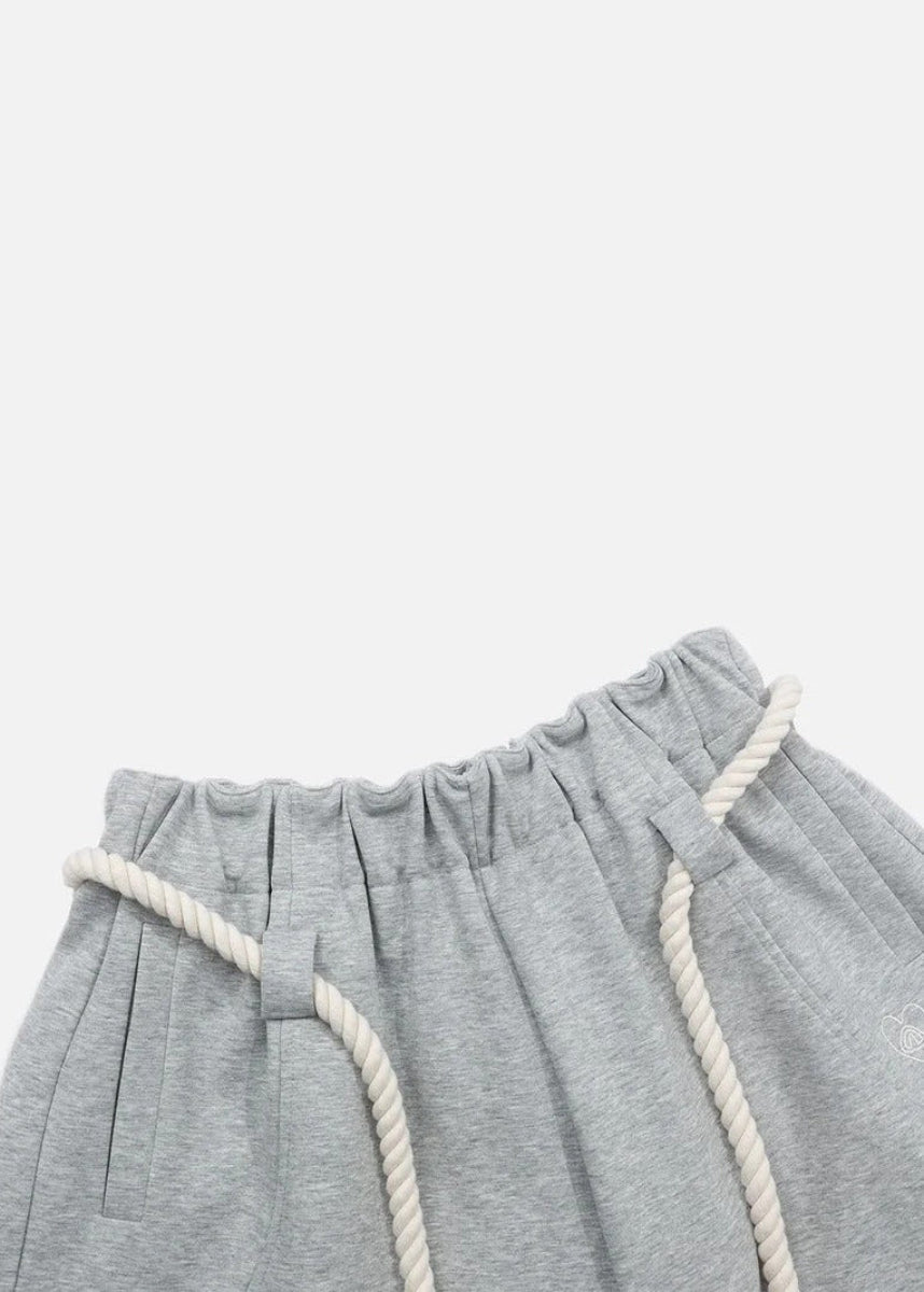 Modern Barrel Leg Sweatpants for Women – Chic High-Rise Joggers with Adjustable Elastic Waist & Deep Pockets