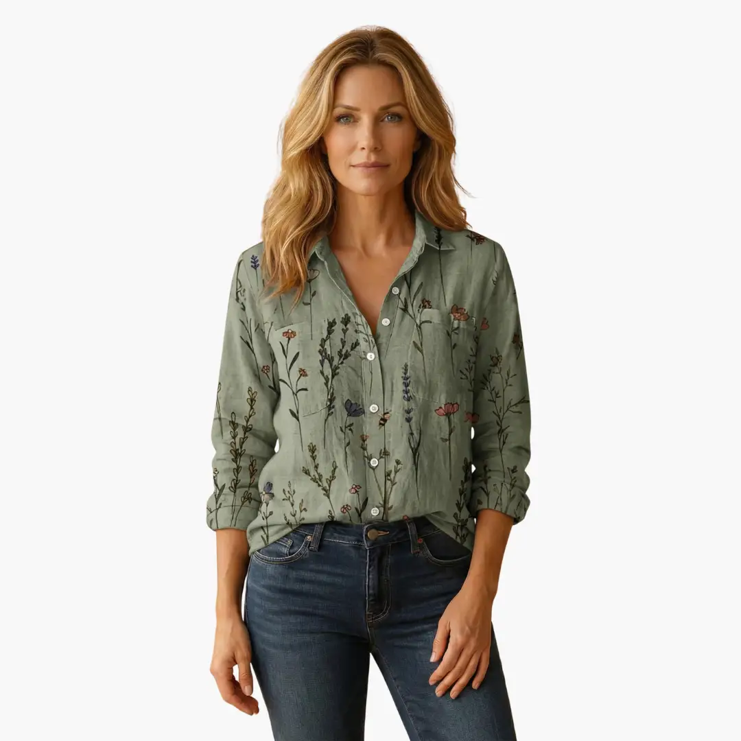 Timeless Classic Button-Down Shirt for Women – Crisp Long Sleeve Blouse for Office, Layering & Weekend Style