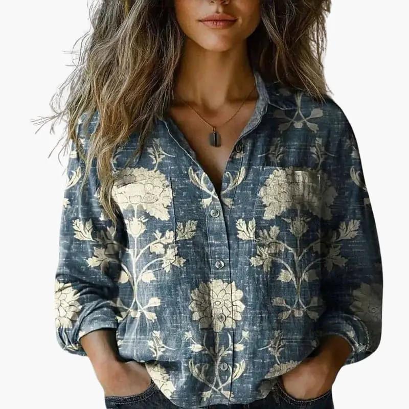 Timeless Classic Button-Down Shirt for Women – Crisp Long Sleeve Blouse for Office, Layering & Weekend Style
