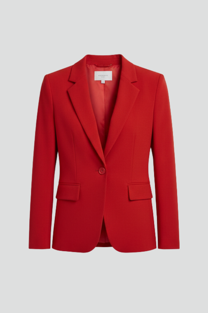 Classic Notched Lapel Blazer for Women – Single-Button Tailored Jacket for Office Polish & Evening Style