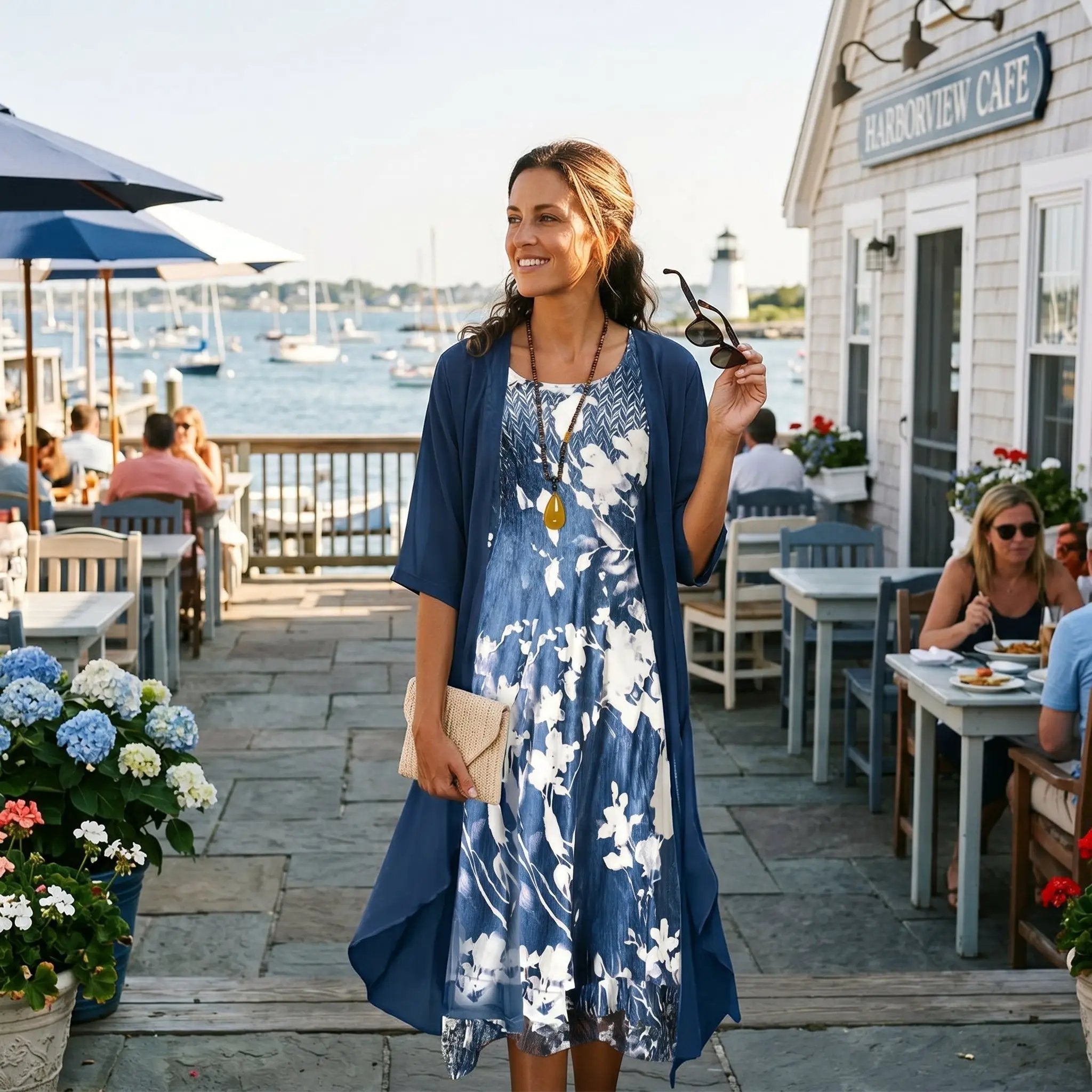 Graceful Floral Long Dress & Cardigan Set for Women – Coordinated Two-Piece Outfit for Effortless Layered Style