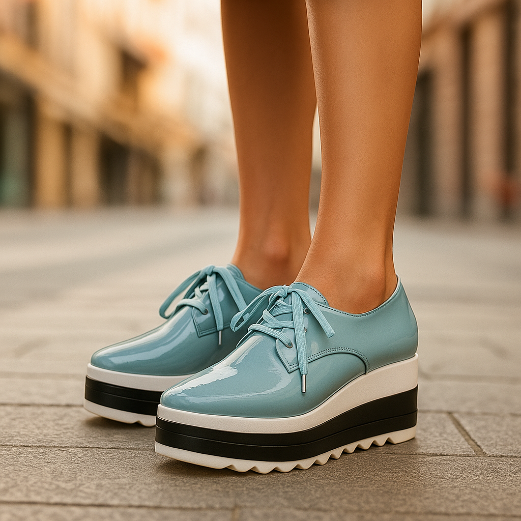 Supportive Orthopedic Platform Shoes for Women – Cushioned Slip-On Comfort Shoes with Stable Stacked Sole